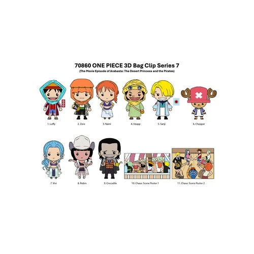 One Piece Series 7 3D Foam Bag Clip